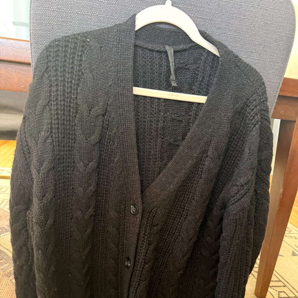 Jenni Kayne Cable Knit Wool Blend Cocoon Cardigan